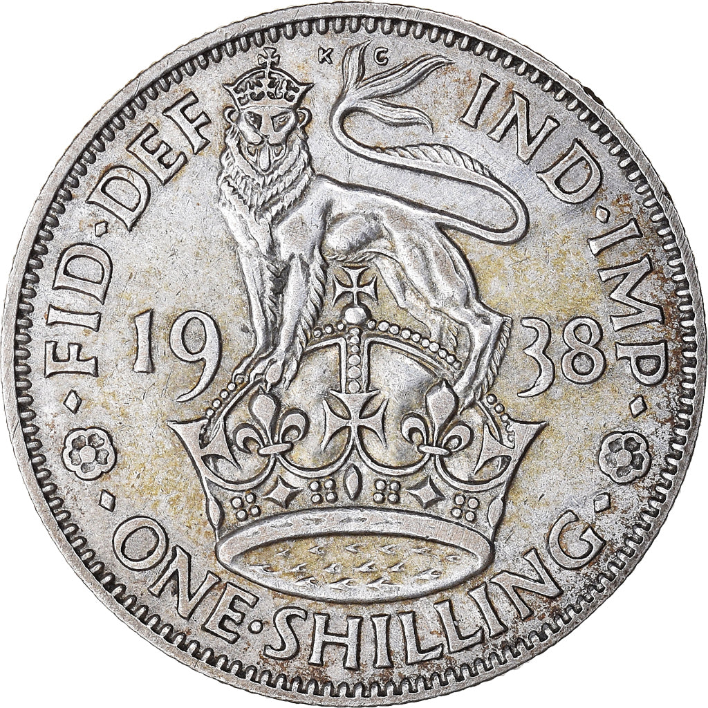 Coin, Great Britain, George VI, Shilling, 1938, EF(40-45), Silver, KM:853