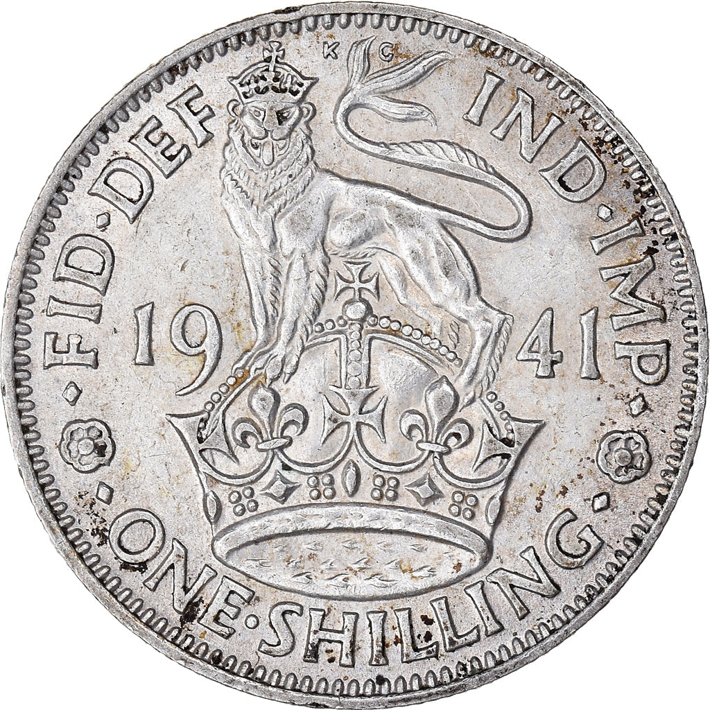 Coin, Great Britain, George VI, Shilling, 1941, EF(40-45), Silver, KM:853
