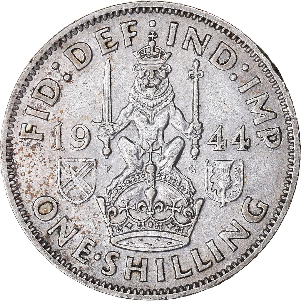 Coin, Great Britain, George VI, Shilling, 1944, EF(40-45), Silver, KM:854