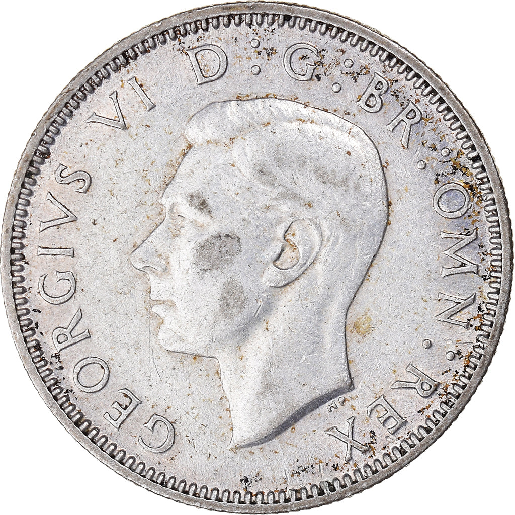 Munten, Groot Bretagne, George VI, Shilling, 1945, ZF, Zilver, KM:853