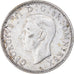 Moneda, Gran Bretaña, George VI, Shilling, 1945, MBC, Plata, KM:854