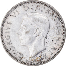 Moeda, Grã-Bretanha, George VI, Shilling, 1946, EF(40-45), Prata, KM:853