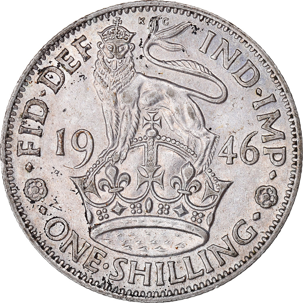 Coin, Great Britain, George VI, Shilling, 1946, EF(40-45), Silver, KM:853