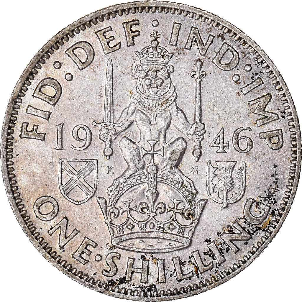 Coin, Great Britain, George VI, Shilling, 1946, EF(40-45), Silver, KM:854