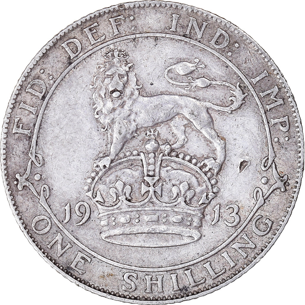 Coin, Great Britain, George V, Shilling, 1913, EF(40-45), Silver, KM:816