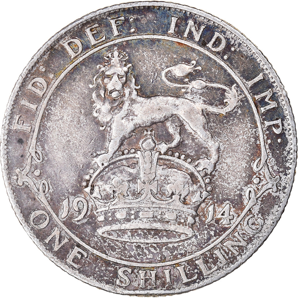Coin, Great Britain, George V, Shilling, 1914, EF(40-45), Silver, KM:816