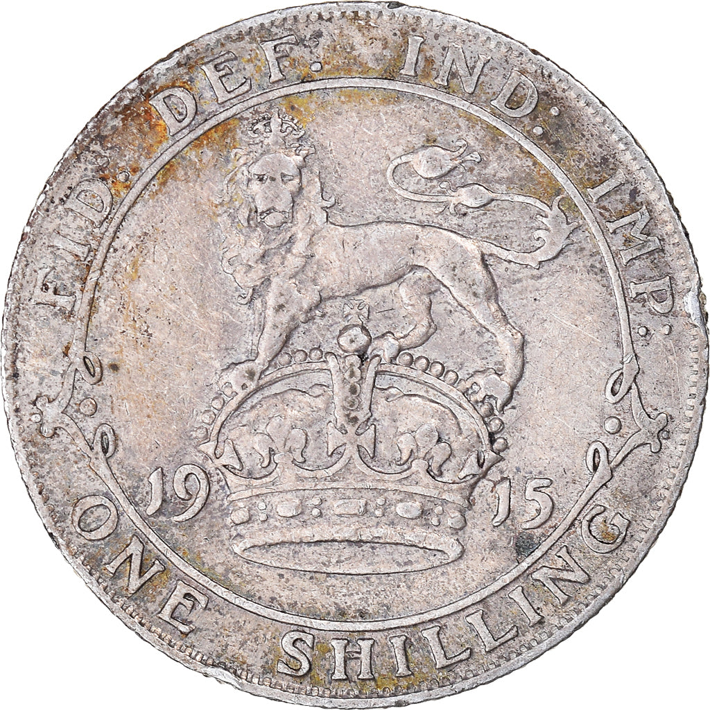 Coin, Great Britain, George V, Shilling, 1915, VF(30-35), Silver, KM:816