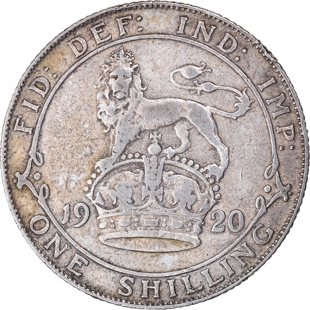 Coin, Great Britain, George V, Shilling, 1920, EF(40-45), Silver, KM:816a