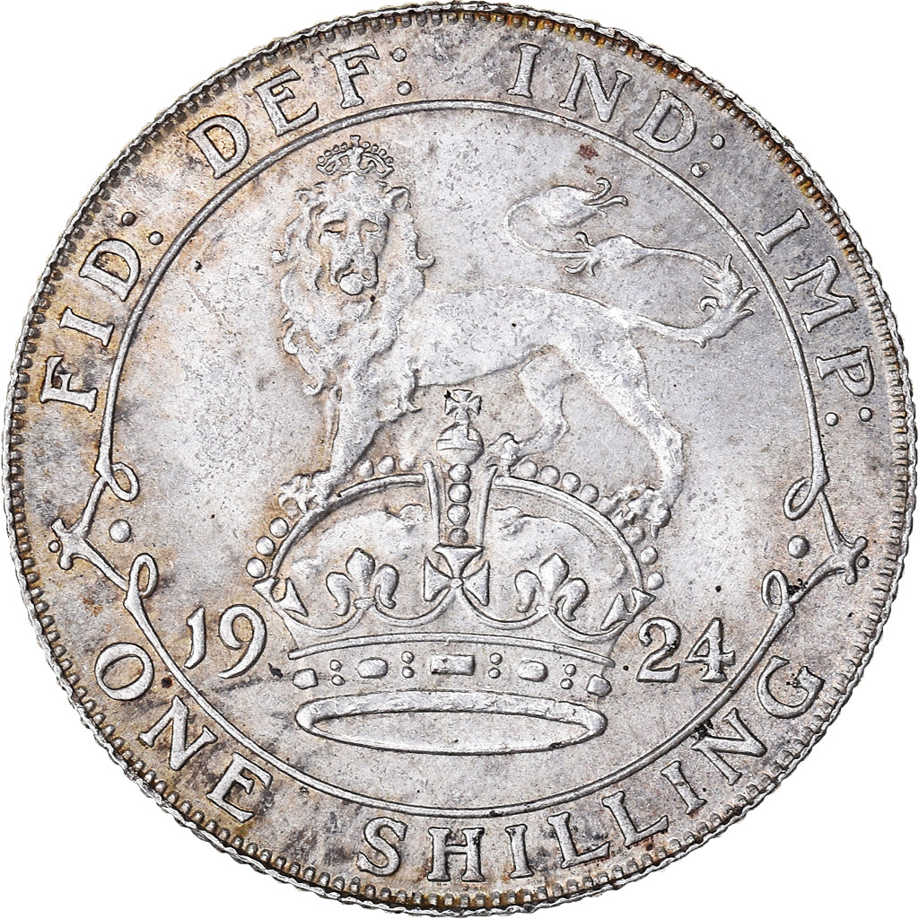 Coin, Great Britain, George V, Shilling, 1924, AU(50-53), Silver, KM:816a