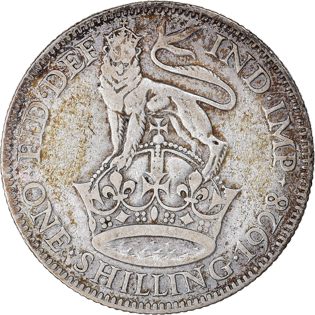 Coin, Great Britain, George V, Shilling, 1928, VF(30-35), Silver, KM:833