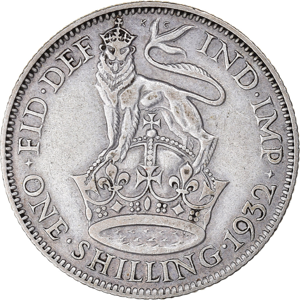 Coin, Great Britain, George V, Shilling, 1932, EF(40-45), Silver, KM:833