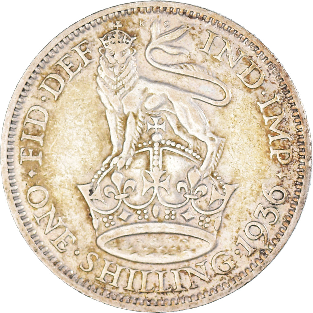 Coin, Great Britain, George V, Shilling, 1936, EF(40-45), Silver, KM:833