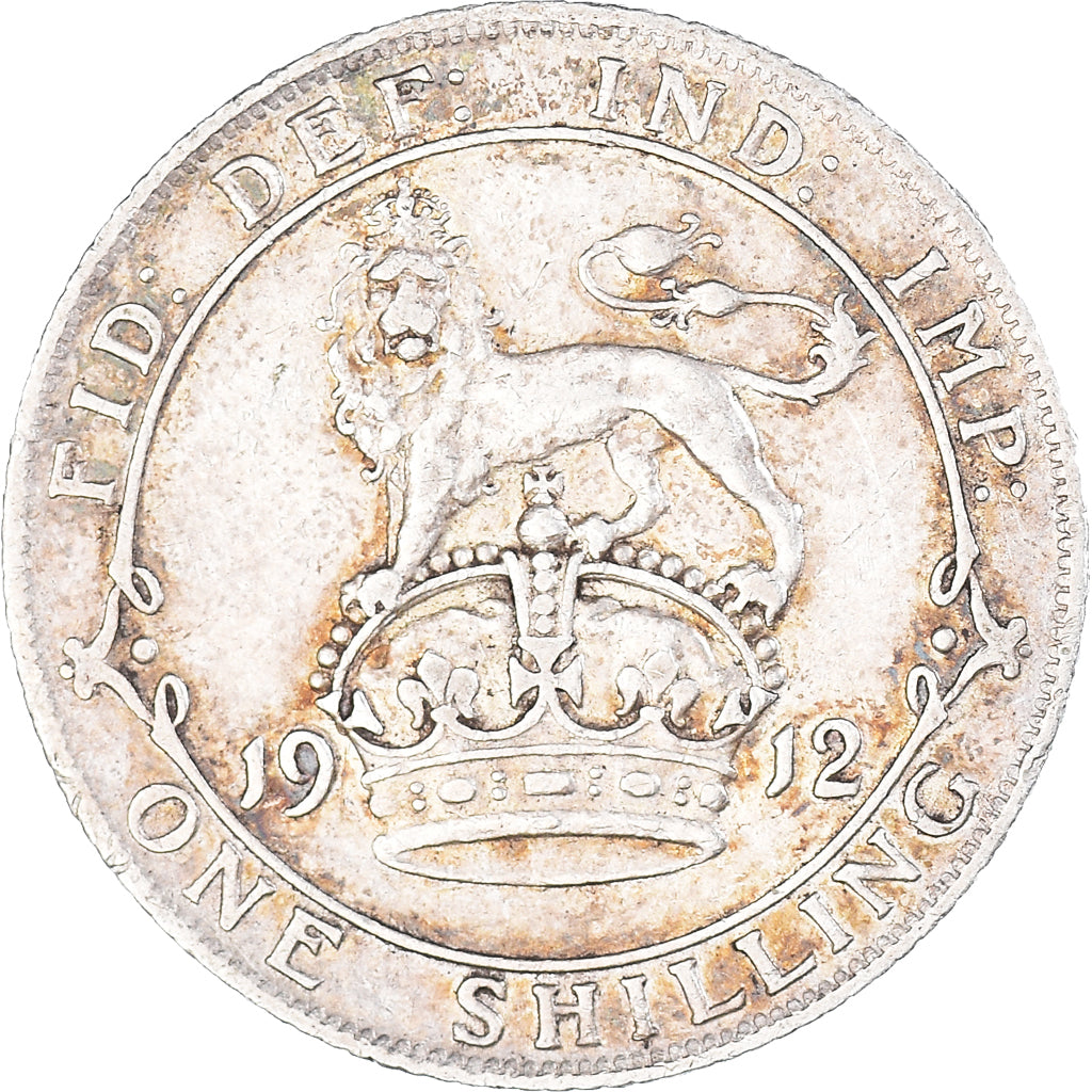 Coin, Great Britain, George V, Shilling, 1912, EF(40-45), Silver, KM:816
