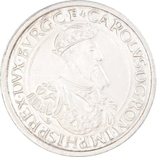 Coin, Belgium, Baudouin I, Charles Quint, 5 Ecu, 1987, AU(55-58), Silver, KM:166