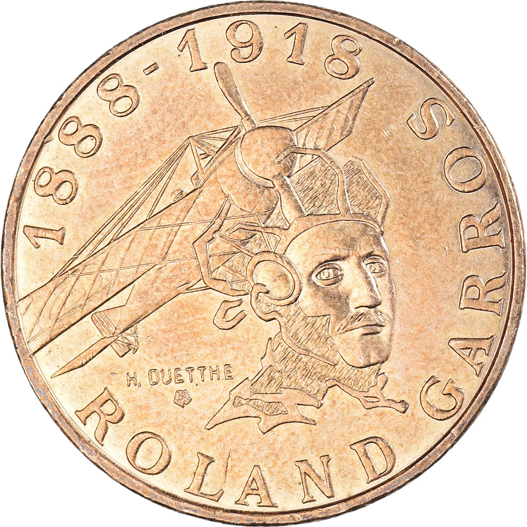 Münze, Frankreich, Roland Garros, 10 Francs, 1988, Paris, Tranche B, SS+