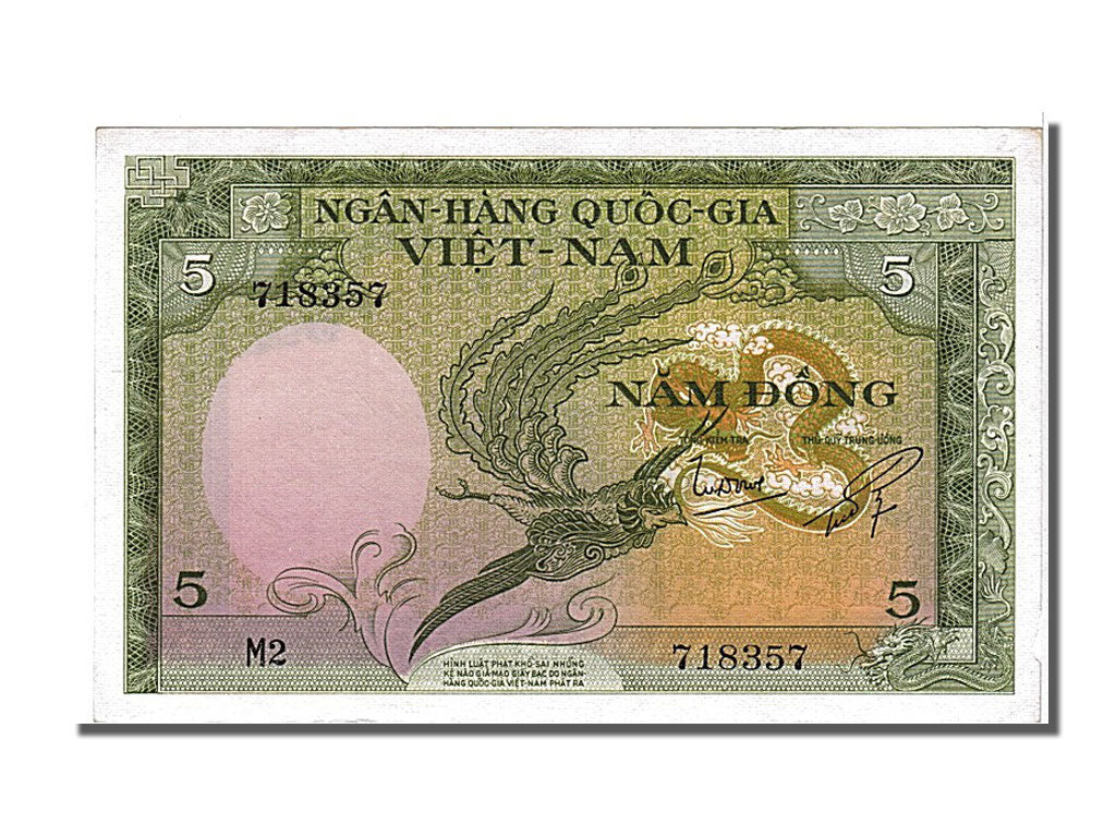 Banknote, South Viet Nam, 5 D<ox>ng, 1955, UNC(63)