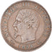 Munten, Frankrijk, Napoleon III, 5 Centimes, 1854, Rouen, ZF, Bronzen, KM:777.2
