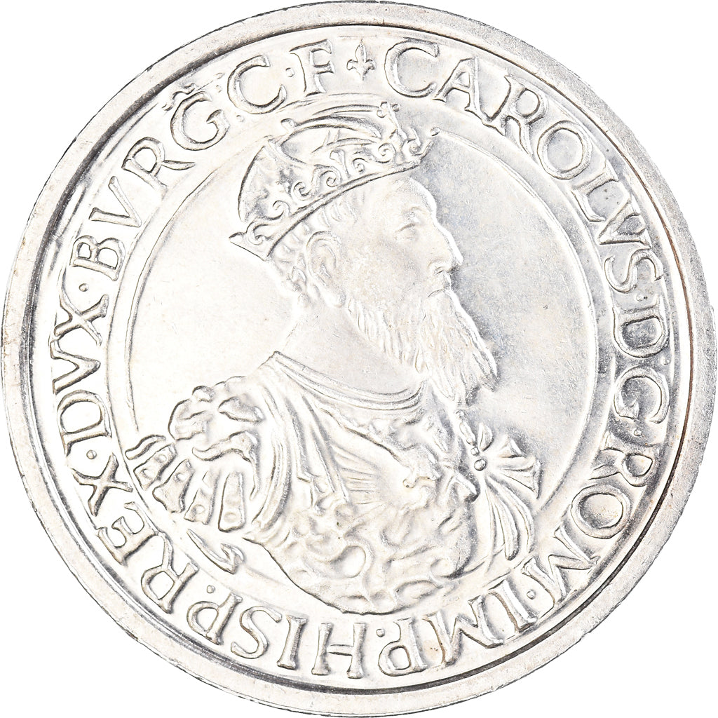 Coin, Belgium, Baudouin I, Charles Quint, 5 Ecu, 1987, Brussels, AU(55-58)