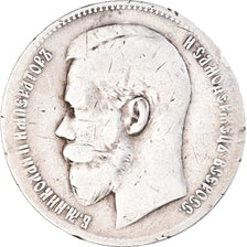 Moneta, Russia, Nicholas II, Rouble, 1897, St. Petersburg, MB, Argento, KM:59.3