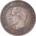 Munten, Frankrijk, Napoleon III, Centime, 1853, Strasbourg, Chien / Dog, FR+