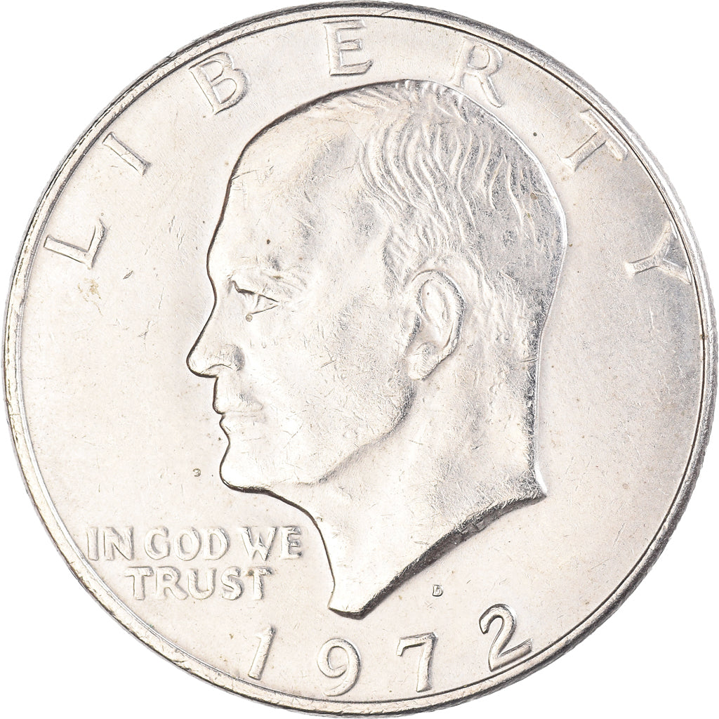 Coin, United States, Eisenhower, Dollar, 1972, Denver, AU(50-53), Copper-Nickel