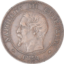 Coin, France, Napoléon III, 2 Centimes, 1854, Strasbourg, EF(40-45), Bronze