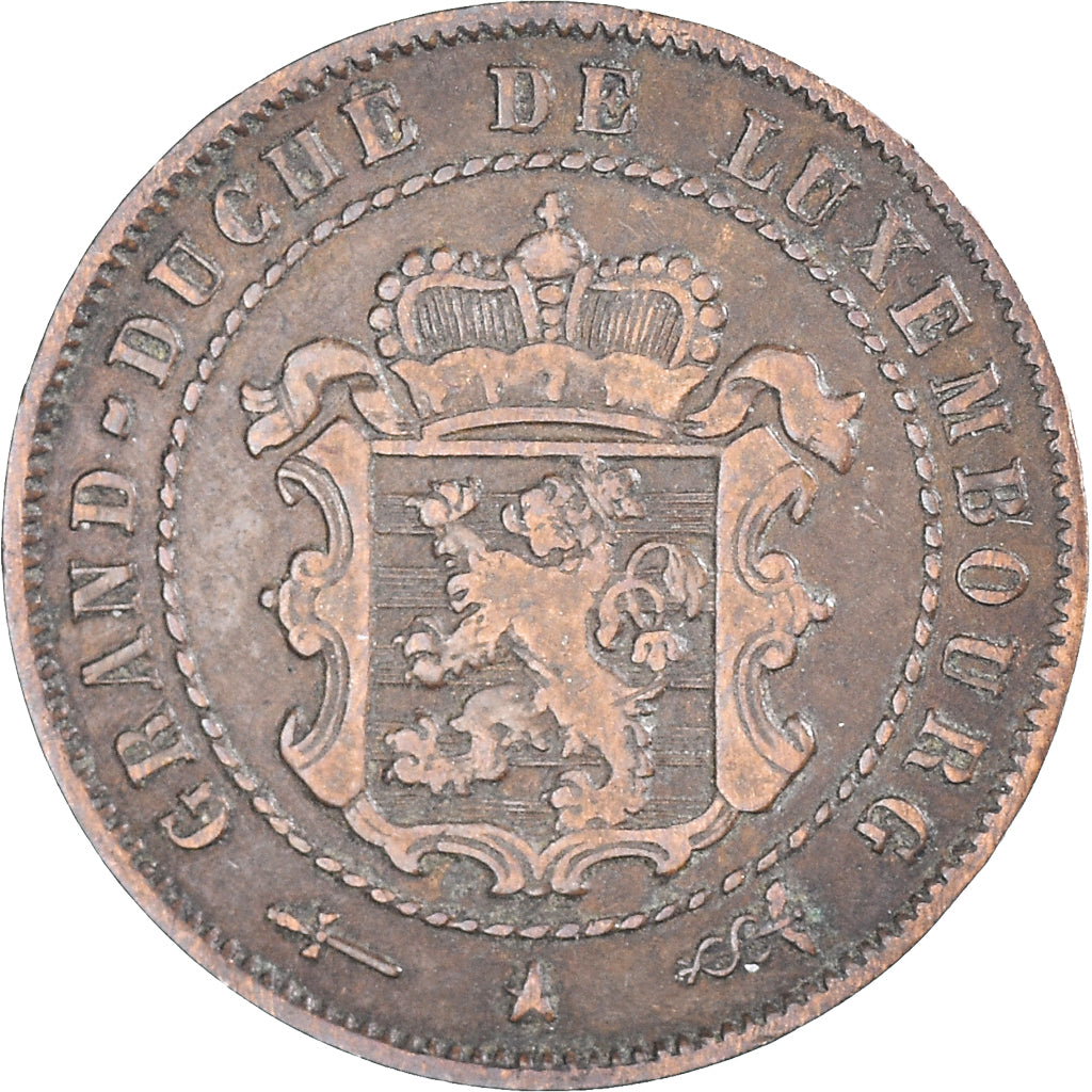 Coin, Luxembourg, William III, 2-1/2 Centimes, 1854, Utrecht, EF(40-45), Bronze