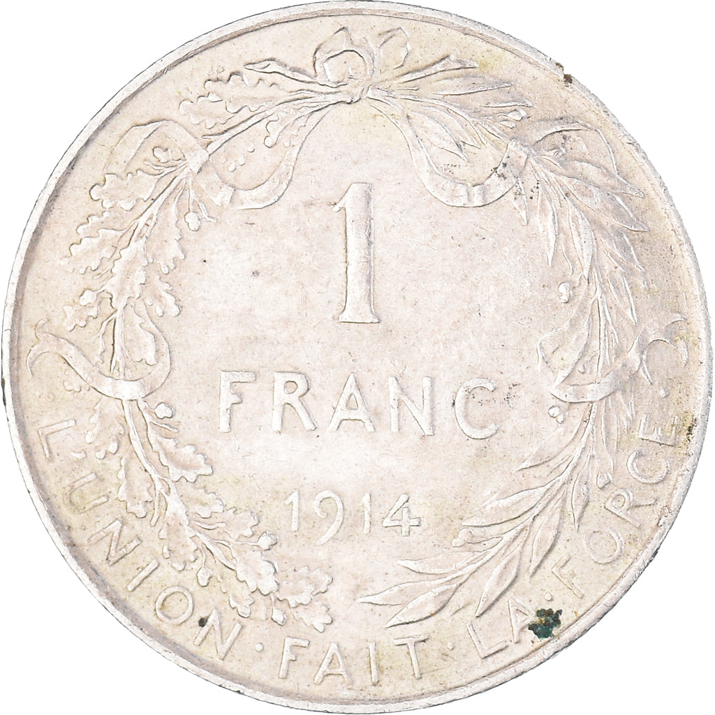 Coin, Belgium, Albert I, Franc, 1914, EF(40-45), Silver, KM:72