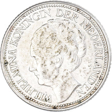 Coin, Netherlands, Wilhelmina I, 25 Cents, 1939, AU(50-53), Silver, KM:164