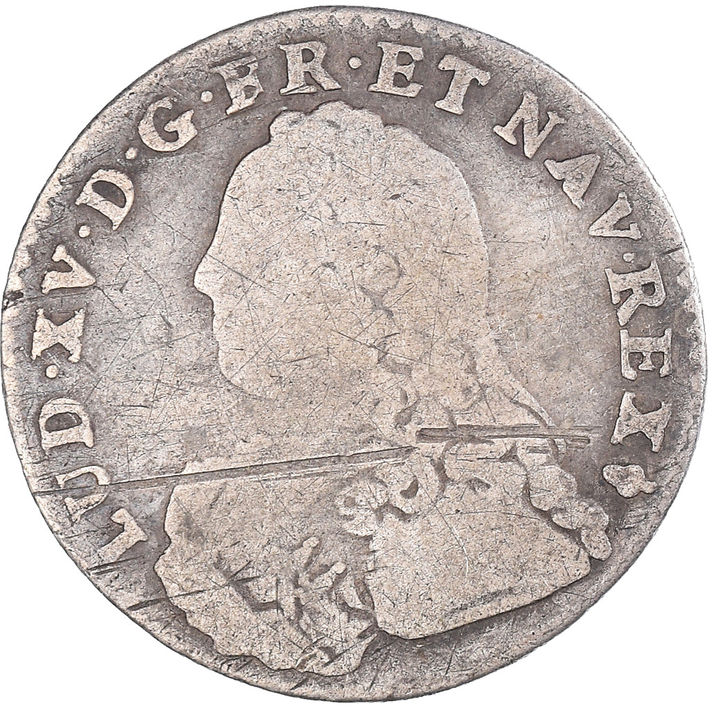 Moeda, França, Louis XV, 1/10 Écu aux branches d'olivier, 12 Sols, 1/10 ECU