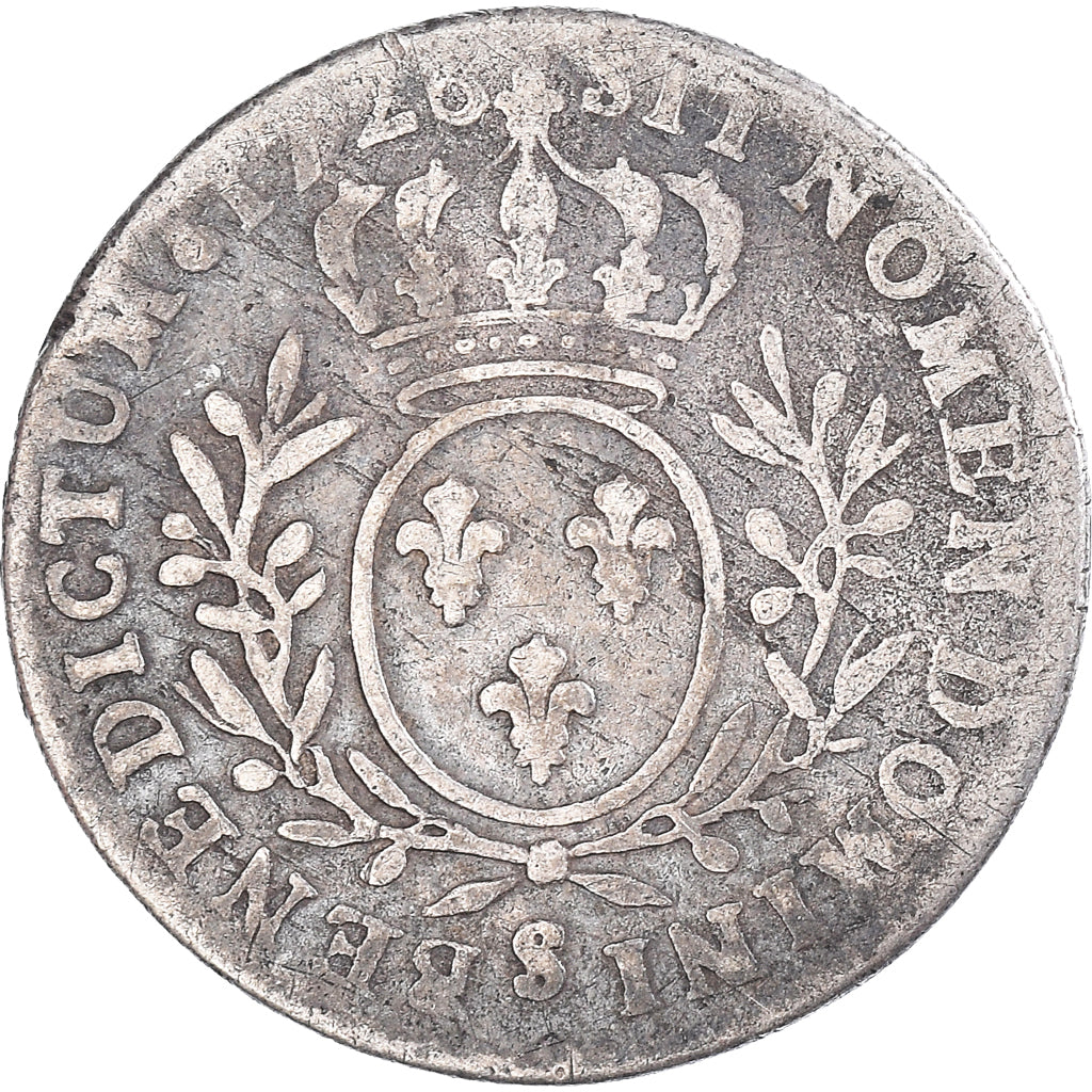 Moeda, França, Louis XV, 1/10 Écu aux branches d'olivier, 12 Sols, 1/10 ECU