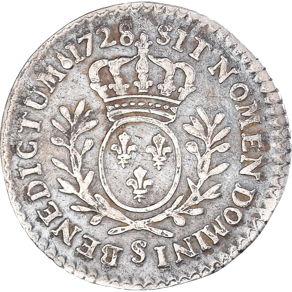 Moeda, França, Louis XV, 1/20 Écu  aux branches d'olivier (6 sols), 6 Sols