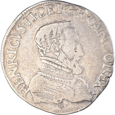 Moeda, França, Henri II, Teston, 1556, Poitiers, EF(40-45), Prata, Sombart:4560