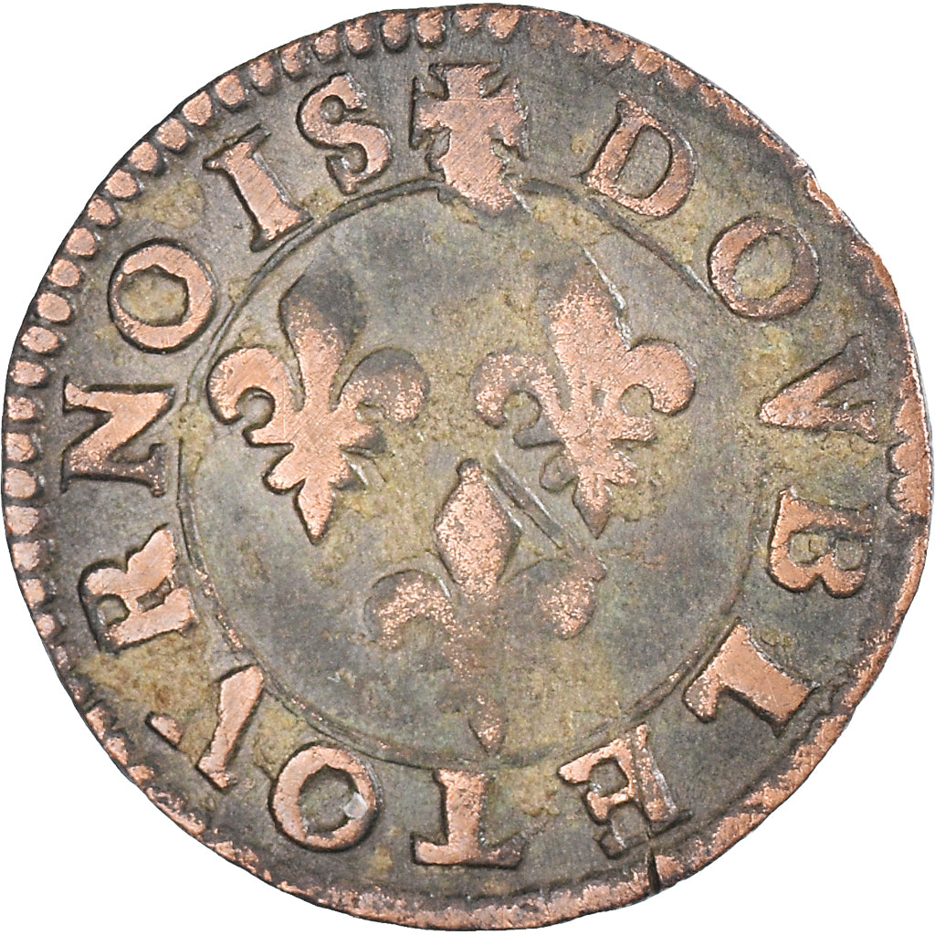 Monnaie, France, François de Bourbon-Conti, Double Tournois, 1605-1614, TB+