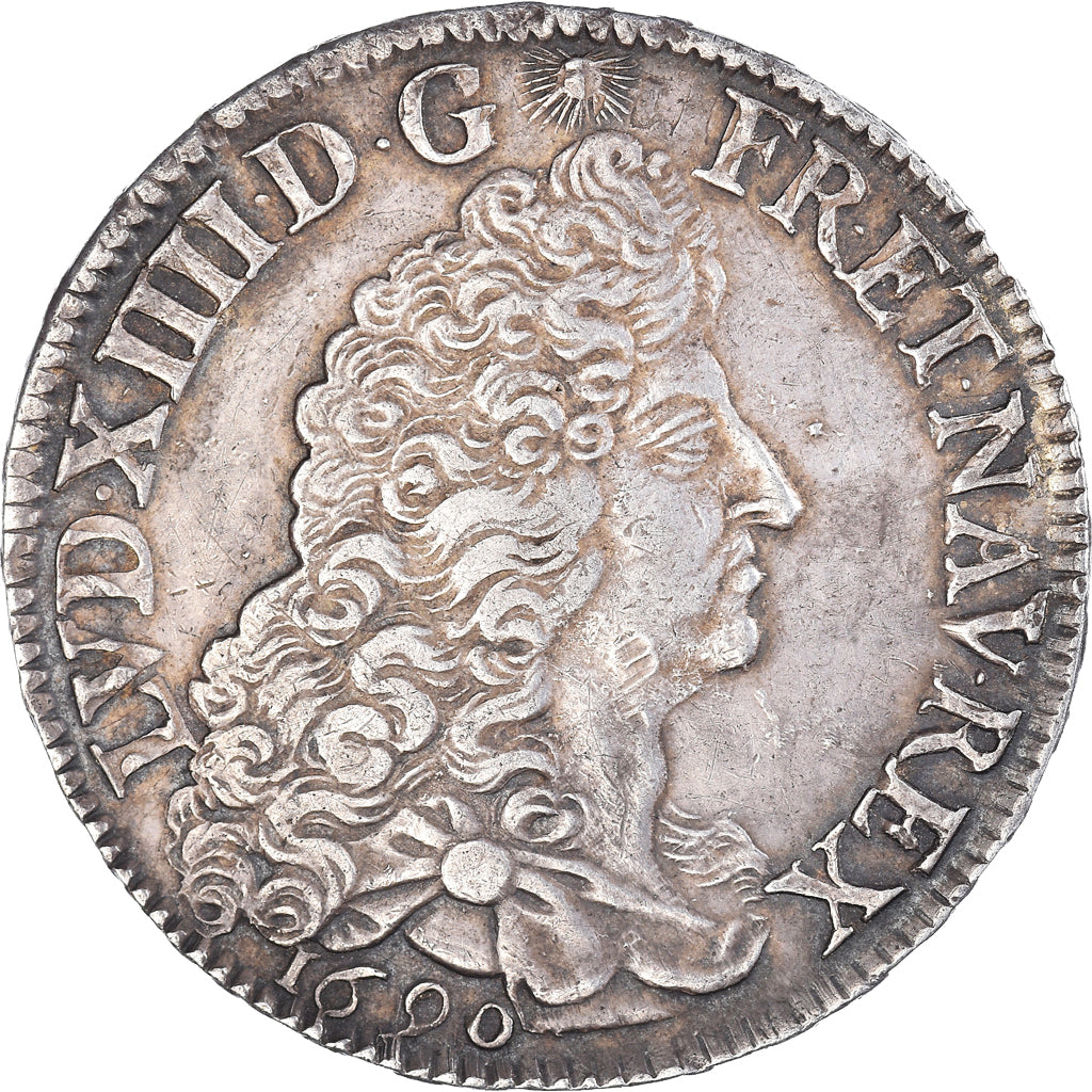 Moneta, Francia, Louis XIV, Écu aux 8 L, Ecu, 1690, Amiens, SPL-, Argento