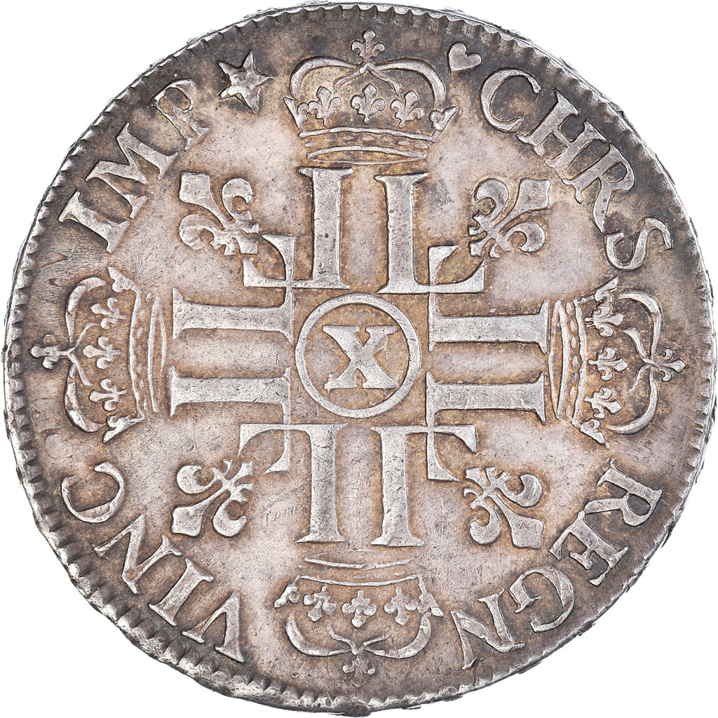 Moneta, Francia, Louis XIV, Écu aux 8 L, Ecu, 1690, Amiens, SPL-, Argento