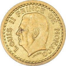 Coin, Monaco, Louis II, Franc, 1943, AU(50-53), Aluminum-Bronze, KM:120A