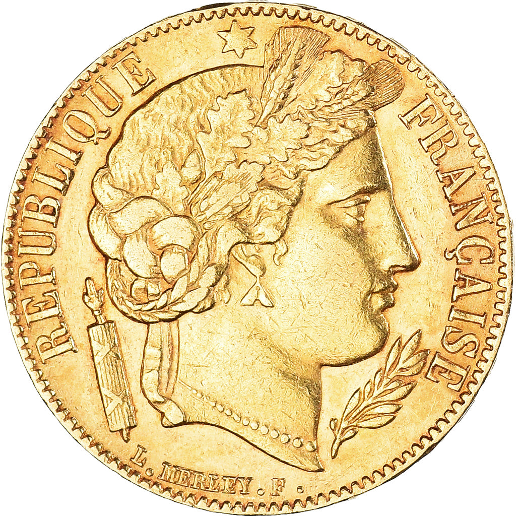 Moneda, Francia, Cérès, 20 Francs, 1851, Paris, MBC+, Oro, KM:762