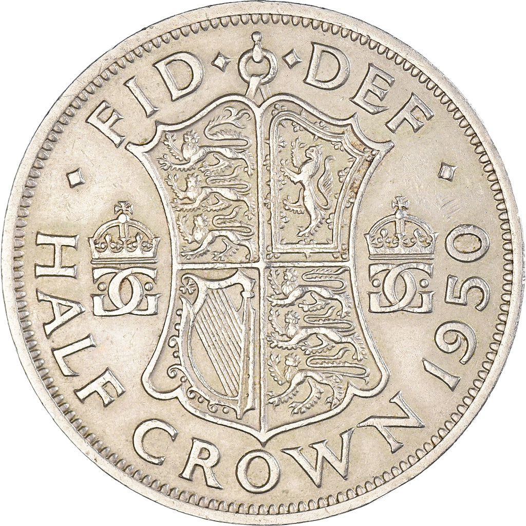 Coin, Great Britain, George VI, 1/2 Crown, 1950, EF(40-45), Copper-nickel