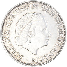 Coin, Netherlands, Juliana, 2-1/2 Gulden, 1960, AU(50-53), Silver, KM:185