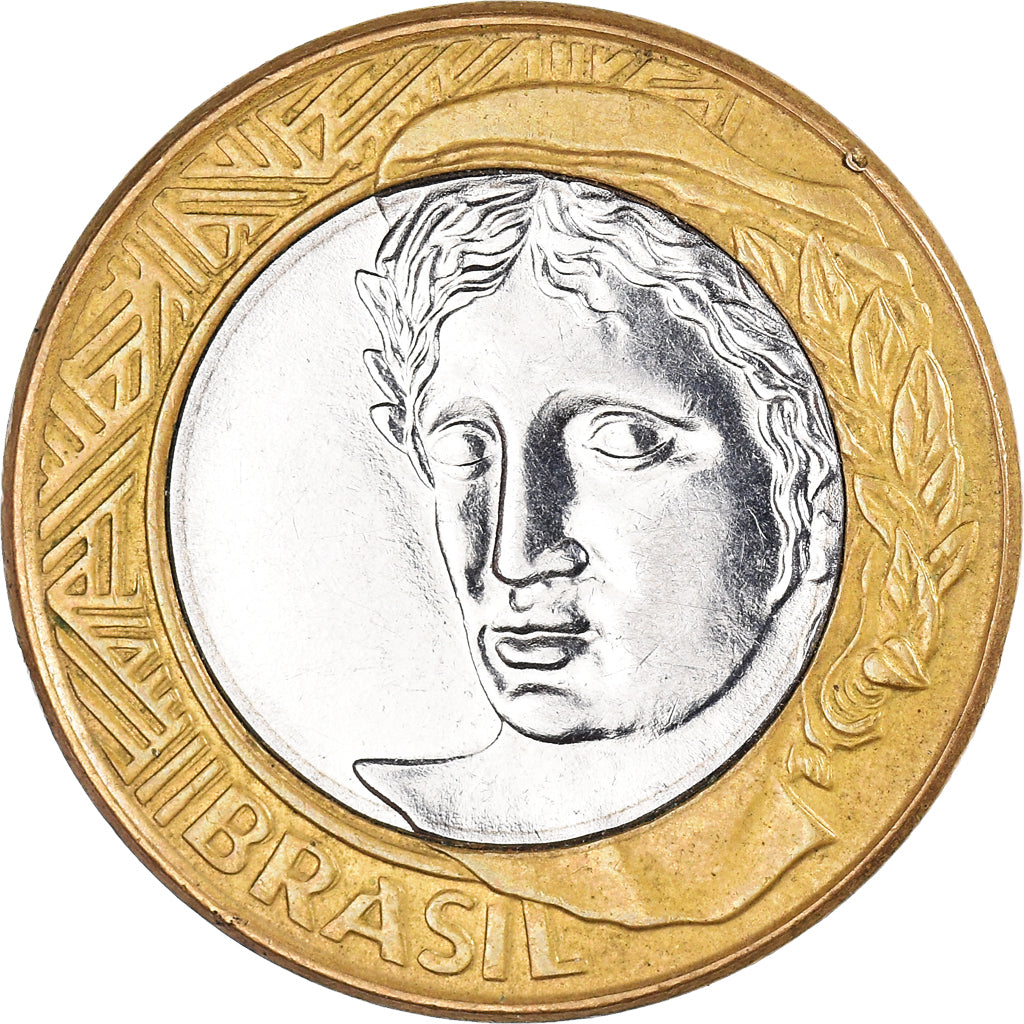 Münze, Brasilien, Real, 2003, Rio de Janeiro, VZ, Bi-Metallic, KM:652a