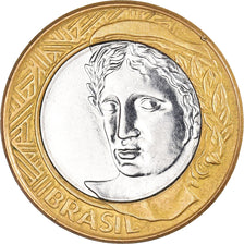 Münze, Brasilien, Real, 2003, Rio de Janeiro, VZ, Bi-Metallic, KM:652a