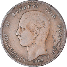 Coin, Greece, George I, 5 Lepta, 1882, Paris, VF(30-35), Copper, KM:54