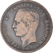 Coin, Greece, George I, 10 Lepta, 1878, Bordeaux, VF(30-35), Copper, KM:55