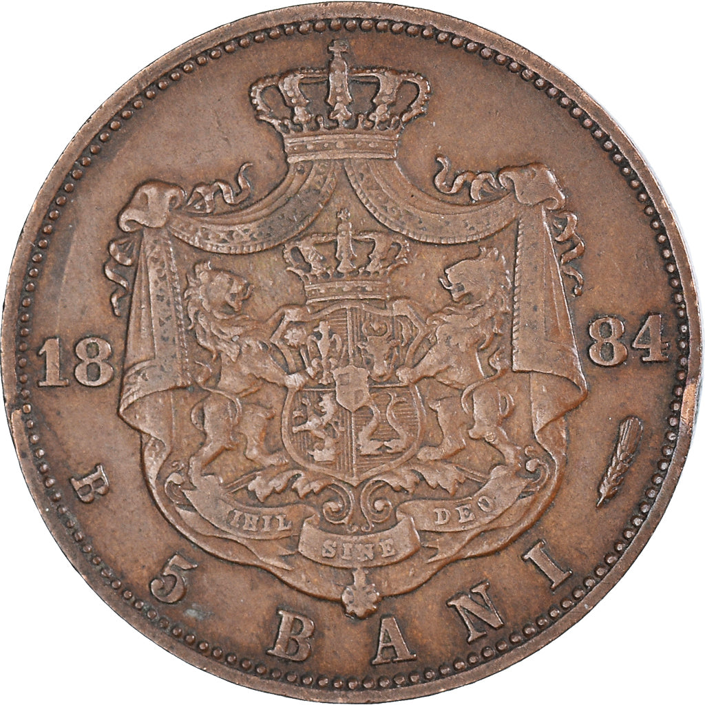 Coin, Romania, Carol I, 5 Bani, 1884, Bucarest, EF(40-45), Copper, KM:19