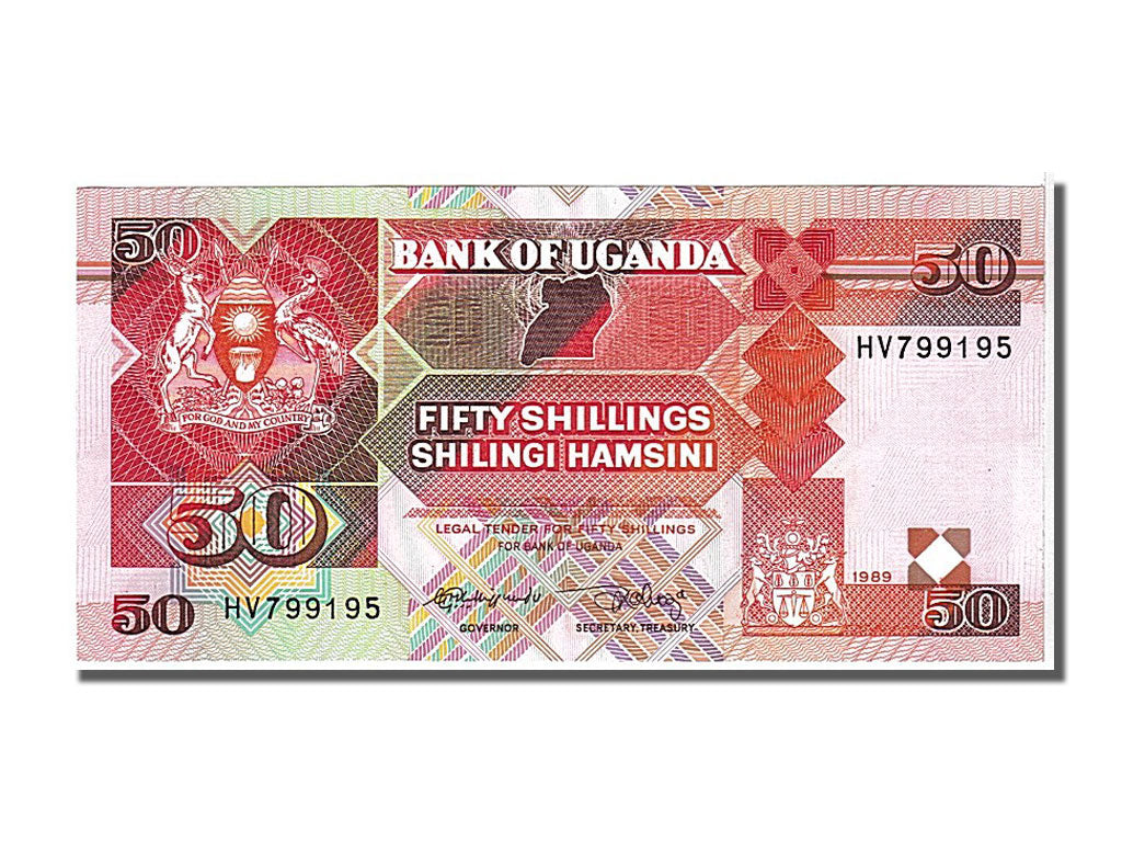 Banknote, Uganda, 50 Shillings, 1989, UNC(65-70)