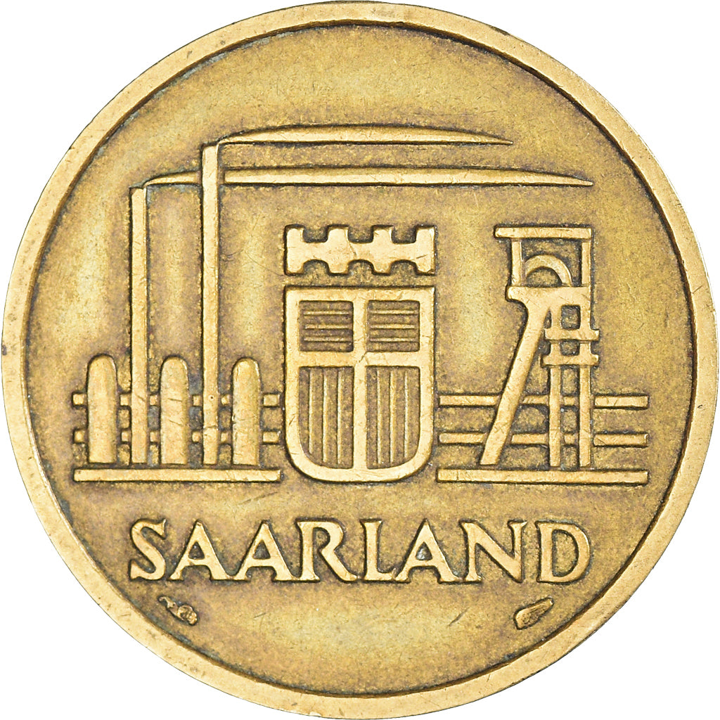 Moneta, SAARLAND, 50 Franken, 1954, Paris, BB, Alluminio-bronzo, KM:3