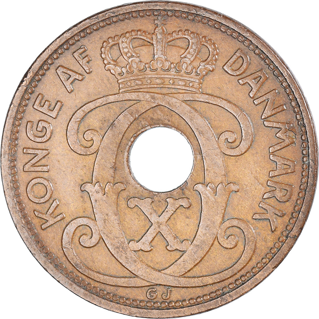 Coin, Denmark, Christian X, 5 Öre, 1936, Copenhagen, EF(40-45), Bronze