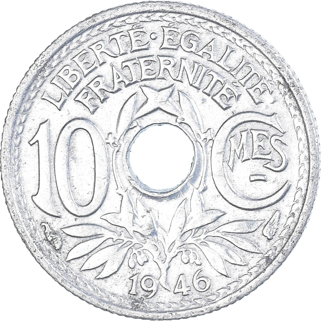 Coin, France, Lindauer, 10 Centimes, 1946, Beaumont - Le Roger, EF(40-45), Zinc