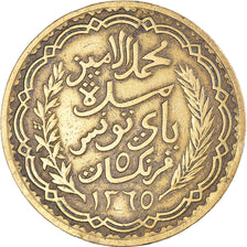 Coin, Tunisia, Muhammad al-Amin Bey, 5 Francs, AH 1365/1946, Paris, VF(30-35)